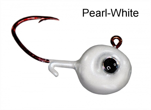 Round Head Spinner Jig Head with Eyes 1/16oz Size 4 Bronze Hook - Green 5pk